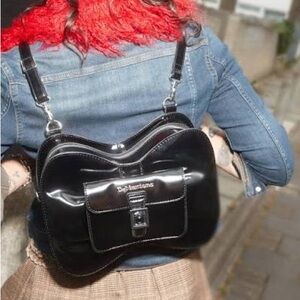 Dr. Martens Vegan Bow Bag in Black Oxford - NWT